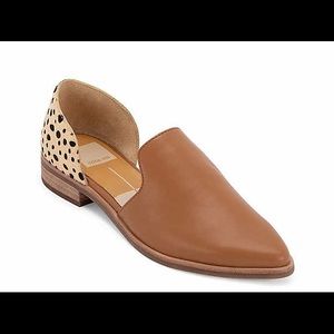 Dolce Vita-Kelsa Flat in Cognac/Tan Cheetah Print Calf Hair/Leather Size 6